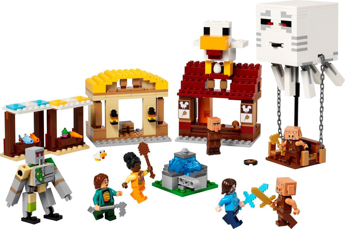 Minecraft : l’attaque du village par le ghast-ballon